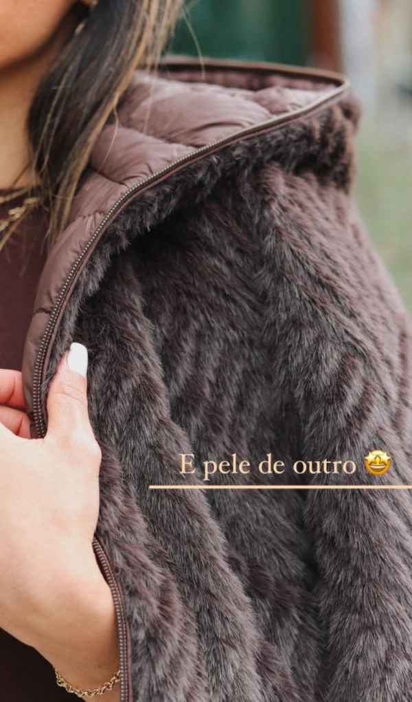Jaqueta bomber de pele sint - Imagem 2