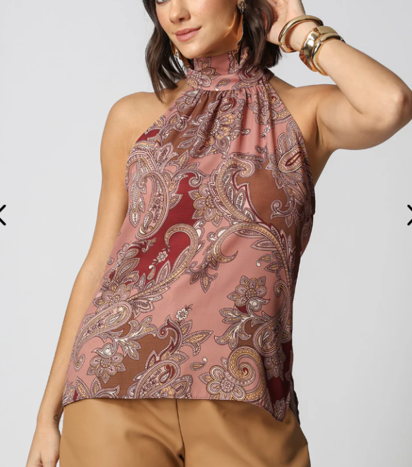 Blusa laço gola goiaba - Imagem 3