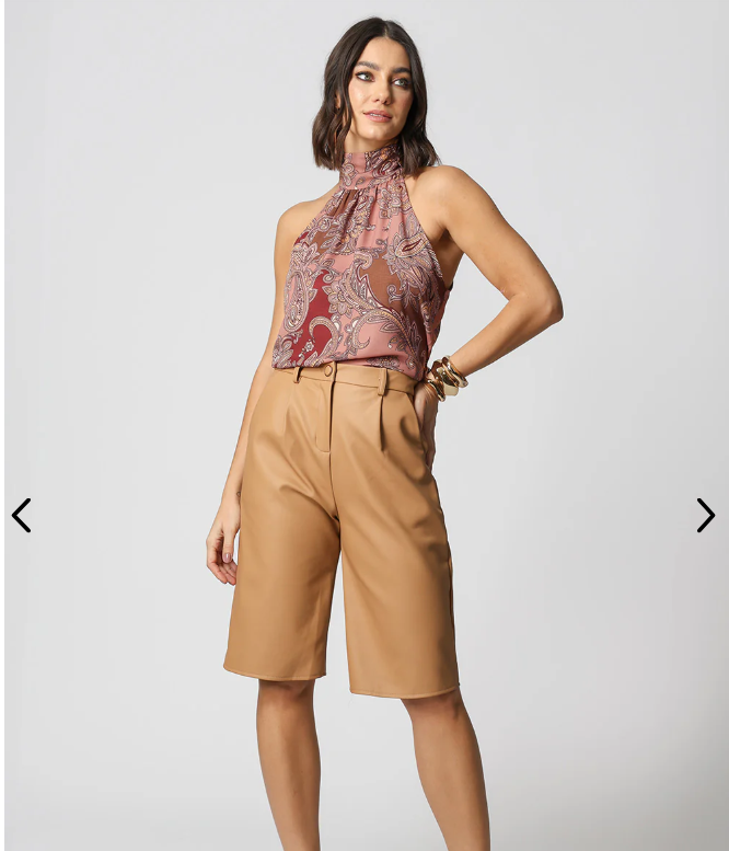 Blusa laço gola goiaba