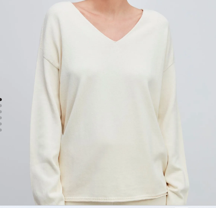 Blusa 100% Algodão Orgânico Decote em V