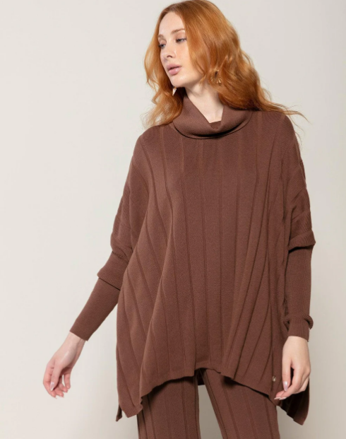 Blusa oversized canelada em algodao